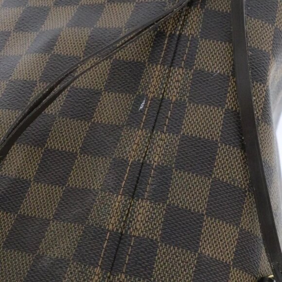 Louis Vuitton Neverfull MM Damier Ebene Tote Bag Red Interior with Pouch *READ* - Picture 11 of 15
